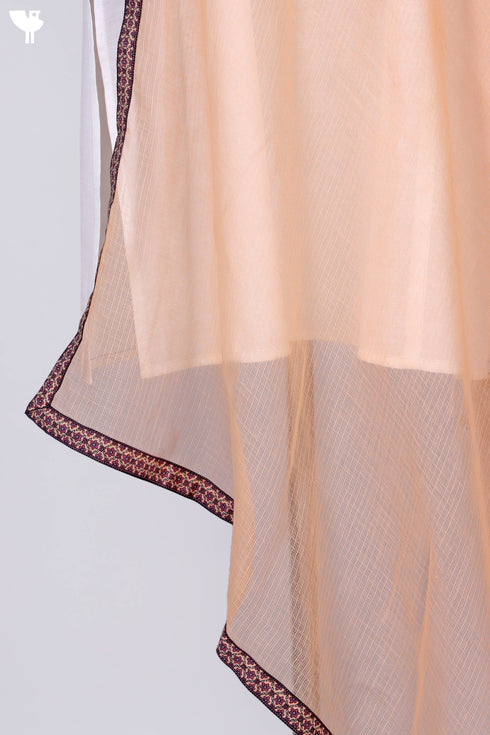 Kota Doria Dupatta With Printed Border